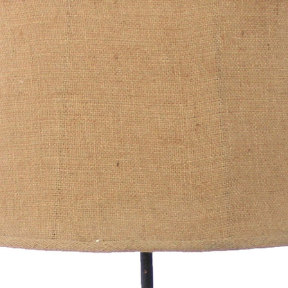 Lampe de table 11 x 15 x 27,75 cm, style cottage de campagne beige avec piédestal fleuri