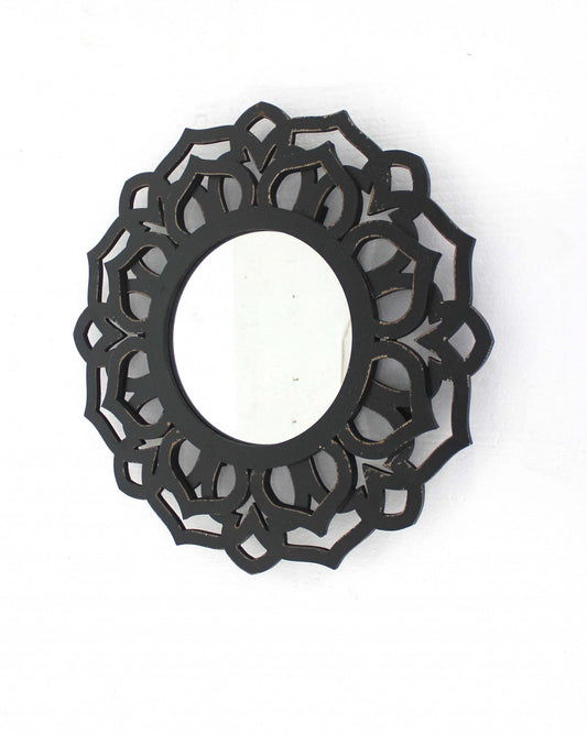 Miroir d'appoint rond noir