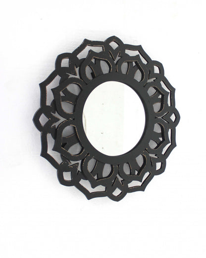 Miroir d'appoint rond noir