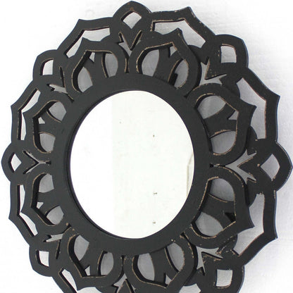 Miroir d'appoint rond noir