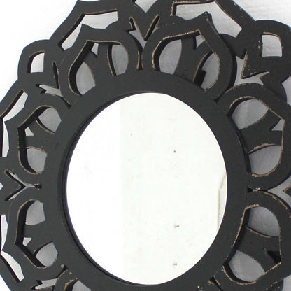 Miroir d'appoint rond noir