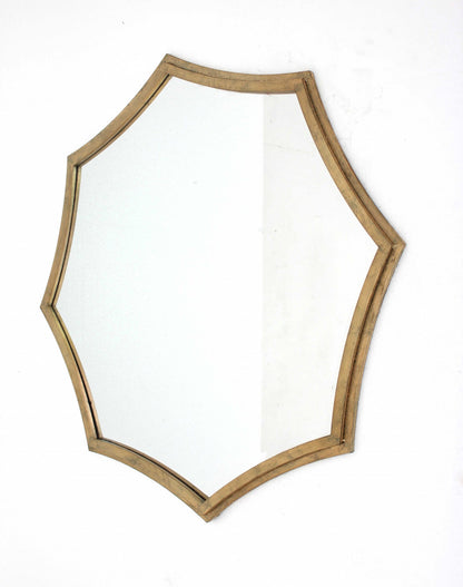 Miroir d'appoint octogonal doré de 33 po avec cadre en métal