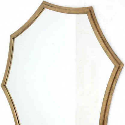 Miroir d'appoint octogonal doré de 33 po avec cadre en métal