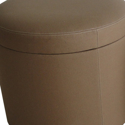 Rangement rond en similicuir beige de 1 po