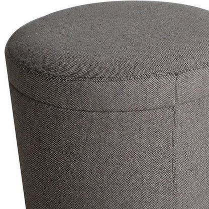 Rangement rond en similicuir gris de 1 po