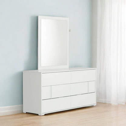 Miroir de commode encadré beige de 41 po