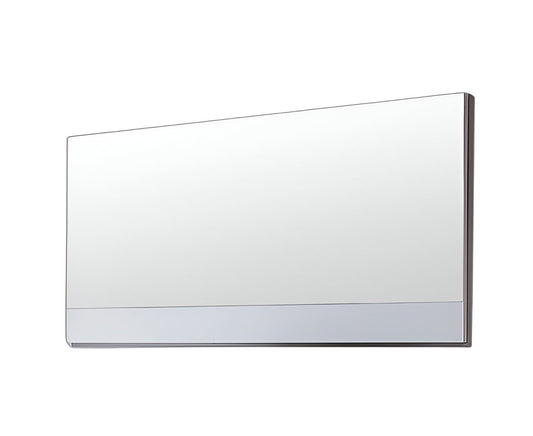 Miroir de salle de bain avec cadre blanc de 24 po