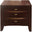 25" Espresso Three Drawers Solid Wood Nightstand