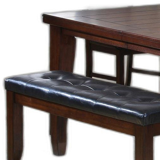 48" Dark Brown Solid Manufactured Wood Dining Table