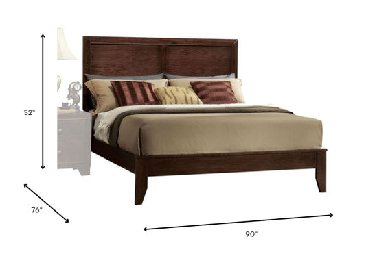 90" X 76" X 52" Espresso Rubber And Tropical Wood California King Bed