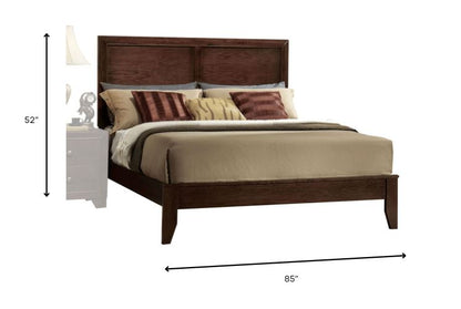 90" X 76" X 52" Espresso Rubber And Tropical Wood California King Bed