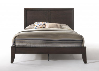 90" X 76" X 52" Espresso Rubber And Tropical Wood California King Bed