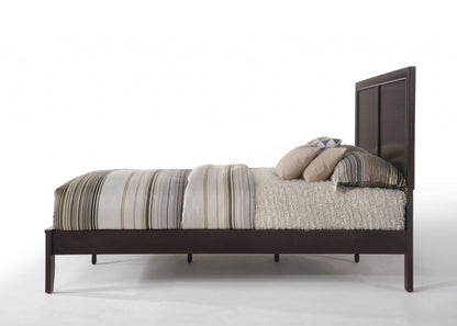 90" X 76" X 52" Espresso Rubber And Tropical Wood California King Bed