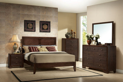 90" X 76" X 52" Espresso Rubber And Tropical Wood California King Bed