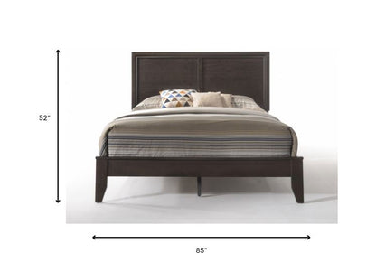 90" X 76" X 52" Espresso Rubber And Tropical Wood California King Bed