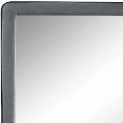 Miroir encadré gris clair de 36 po