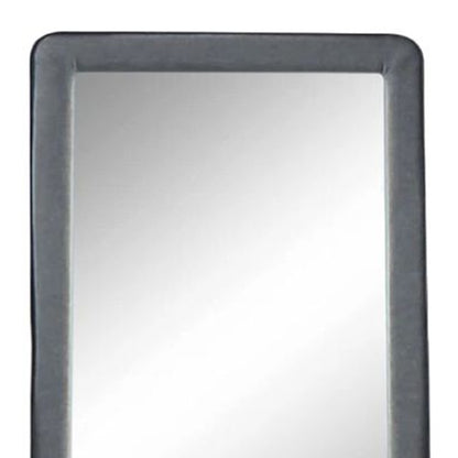 Miroir encadré gris clair de 36 po