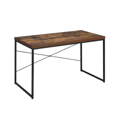 Bureau d'ordinateur marron et noir de 47 po