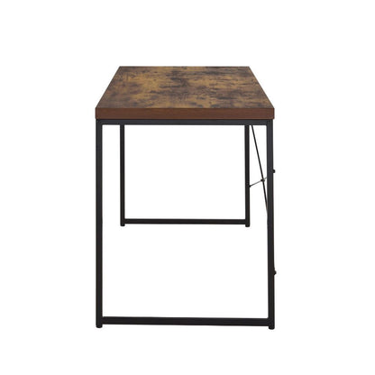 Bureau d'ordinateur marron et noir de 47 po