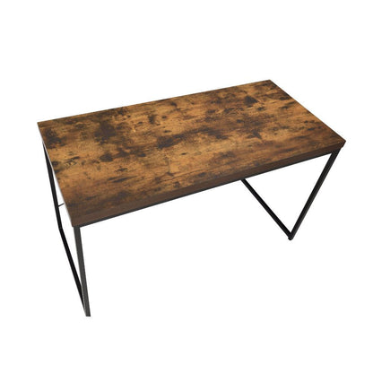 Bureau d'ordinateur marron et noir de 47 po