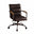 Black Adjustable Swivel Faux Leather Rolling Office Chair