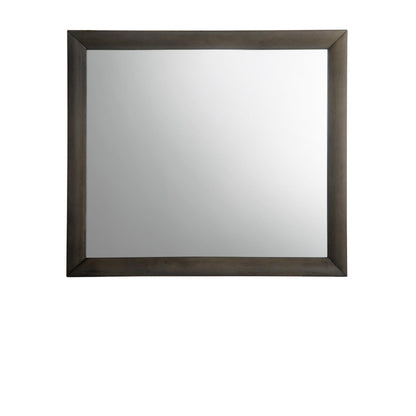 Miroir d'appoint encadré en chêne gris de 35 po