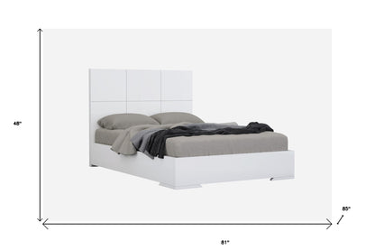 White Stainless Steel King Bed Frame