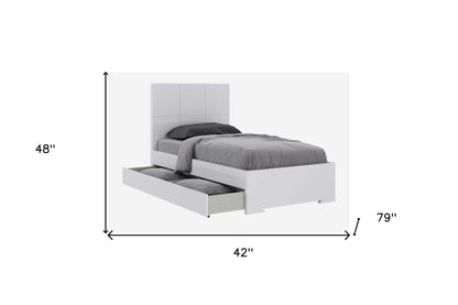 White Twin Bed Frame with Trundle