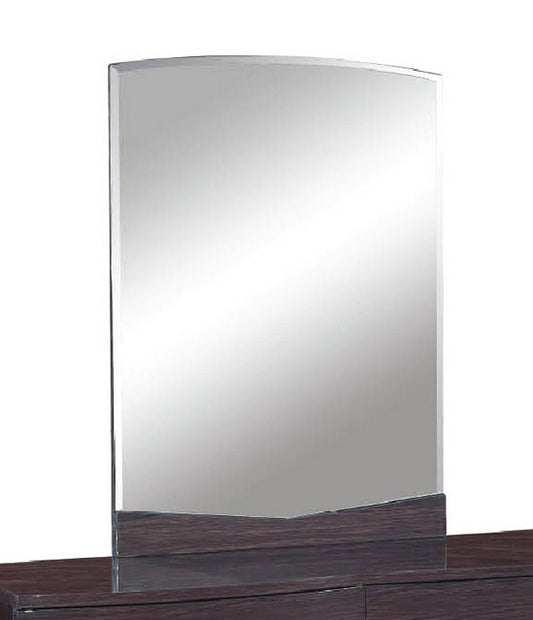 Miroir de commode brun foncé de 43 po