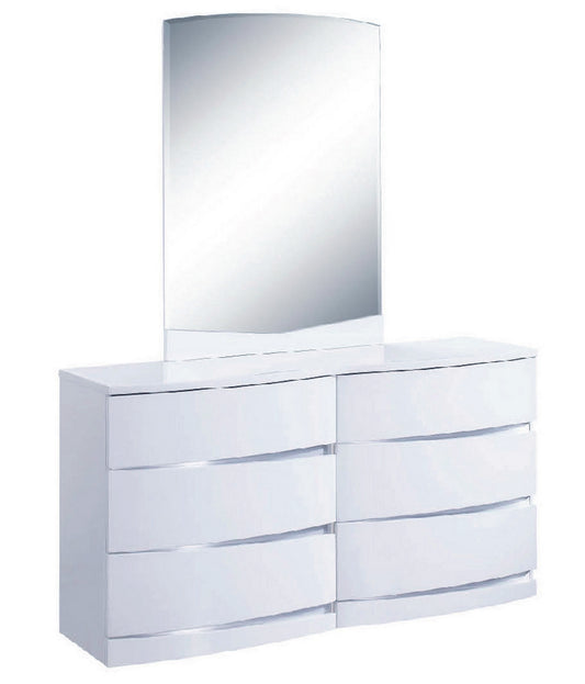 Commode exquise de 32 po en blanc brillant