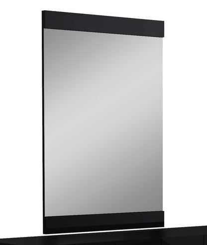 Miroir d'appoint avec cadre noir de 45 po