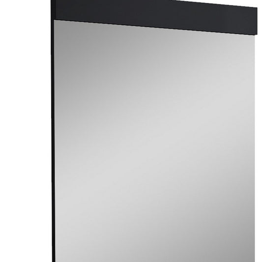 Miroir d'appoint avec cadre noir de 45 po