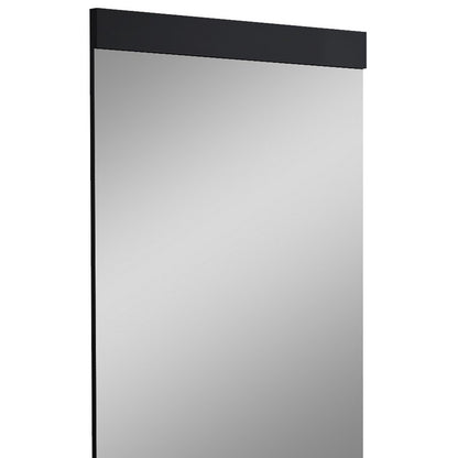 Miroir d'appoint avec cadre noir de 45 po