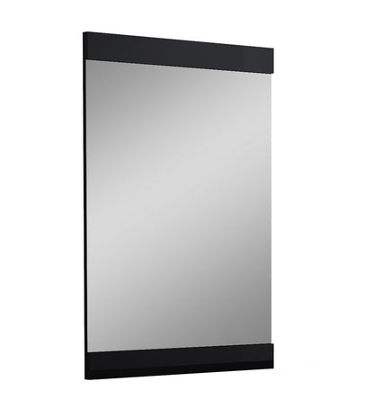 Miroir d'appoint avec cadre noir de 45 po