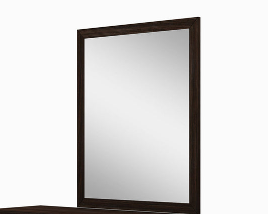 Miroir de commode encadré brun foncé de 43 po