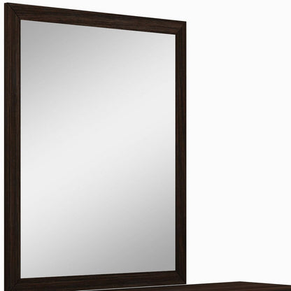 Miroir de commode encadré brun foncé de 43 po