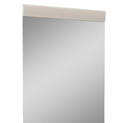 Miroir de commode rectangulaire beige