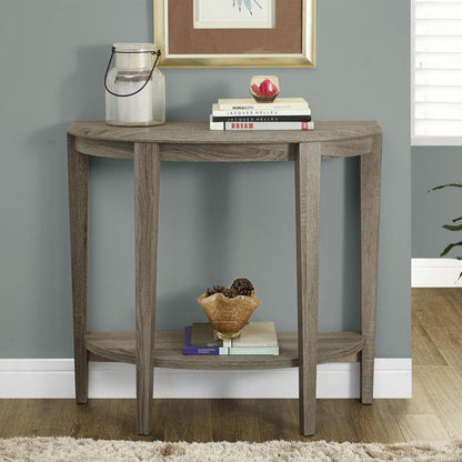 33" Deep Taupe End Table With Shelf