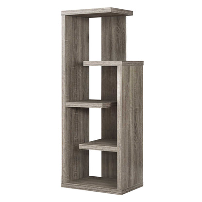 Bibliothèque étagère en bois taupe foncé 47"