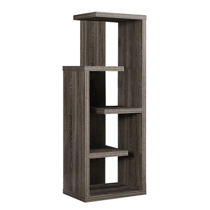 Bibliothèque étagère en bois taupe foncé 47"