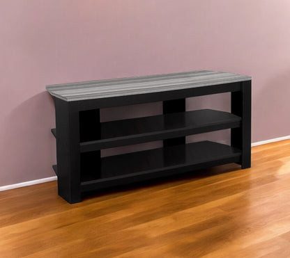 42" Ash Gray Open Shelving TV Stand