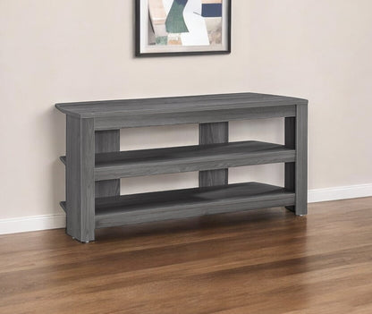 42" Ash Gray Open Shelving TV Stand