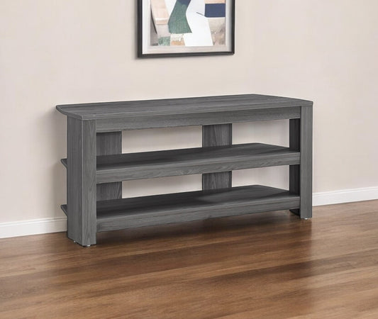 42" Ash Gray Open Shelving TV Stand