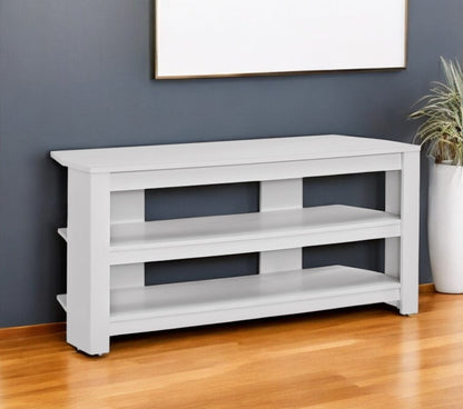 42" Ash Gray Open Shelving TV Stand