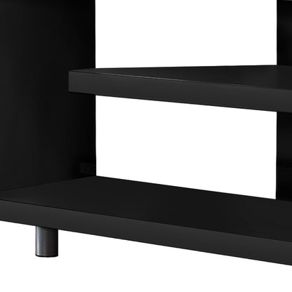 60" Deep Taupe Open Shelving TV Stand