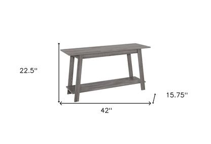 42" Gray Open Shelving TV Stand