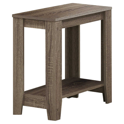 Table d'appoint en bois blanc de 22 po avec étagère