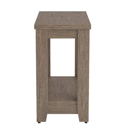 Table d'appoint en bois blanc de 22 po avec étagère