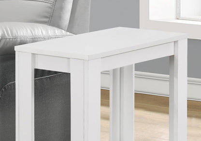 Table d'appoint en bois blanc de 22 po avec étagère