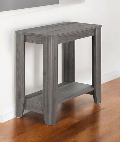 24" Gray Console Table With Storage